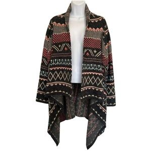 Southwestern Desert Bohemian Draped Open Front Kamana Hippie Cardigan